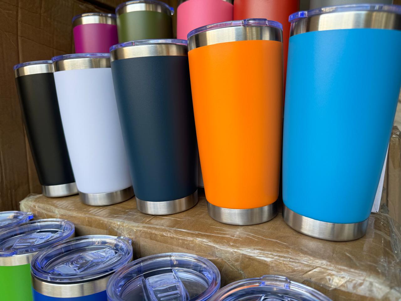 20oz Stainless Steel Vacuum Insulated Tumbler Double Wall Thermos Travel Car Mug Water Coffee Cup for Ice Drink & Hot Beverage