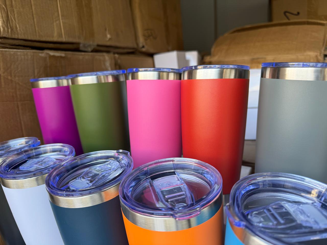 20oz Stainless Steel Vacuum Insulated Tumbler Double Wall Thermos Travel Car Mug Water Coffee Cup for Ice Drink & Hot Beverage