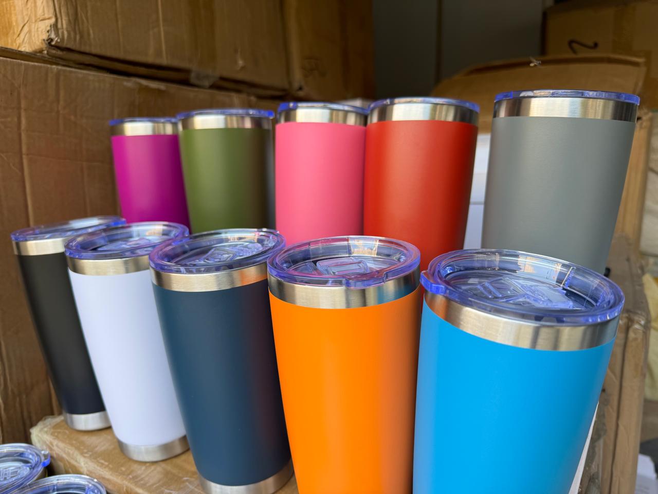 20oz Stainless Steel Vacuum Insulated Tumbler Double Wall Thermos Travel Car Mug Water Coffee Cup for Ice Drink & Hot Beverage
