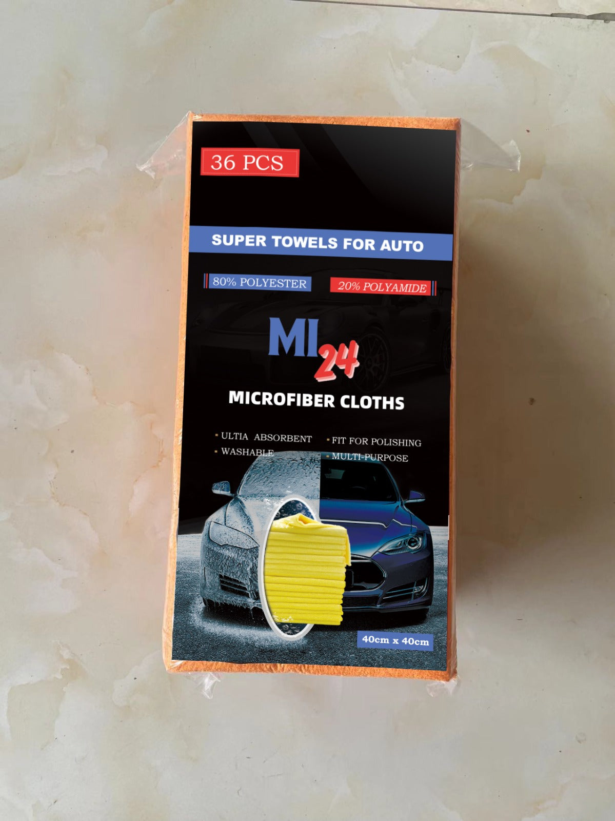 40x40CM 300GSM Microfiber Car Detailing Towel High Absorbent Sewing Cloth for Cleaning Wash Microfibre Towel for Car Care