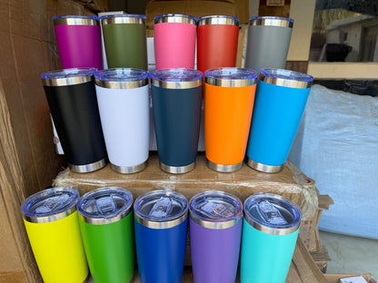 20oz Stainless Steel Vacuum Insulated Tumbler Double Wall Thermos Travel Car Mug Water Coffee Cup for Ice Drink & Hot Beverage