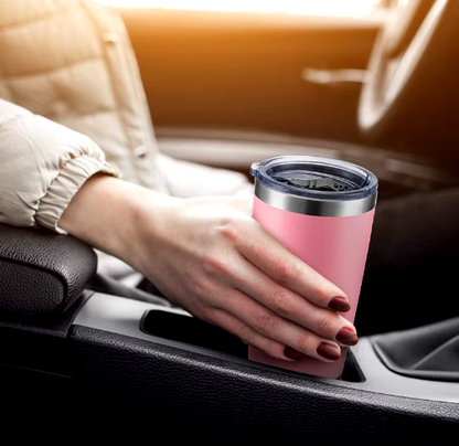 20oz Stainless Steel Vacuum Insulated Tumbler Double Wall Thermos Travel Car Mug Water Coffee Cup for Ice Drink & Hot Beverage